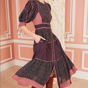 Ulla Johnson Verona floral midi dress Size 2